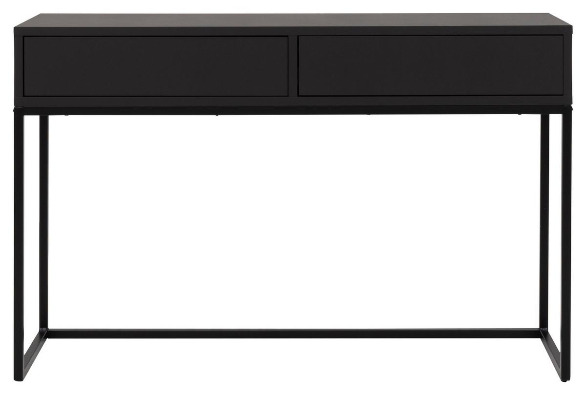 STÓŁ KONSOLA LIPP - czarny, Design, materiał drewnopochodny/metal (118/36/76cm)