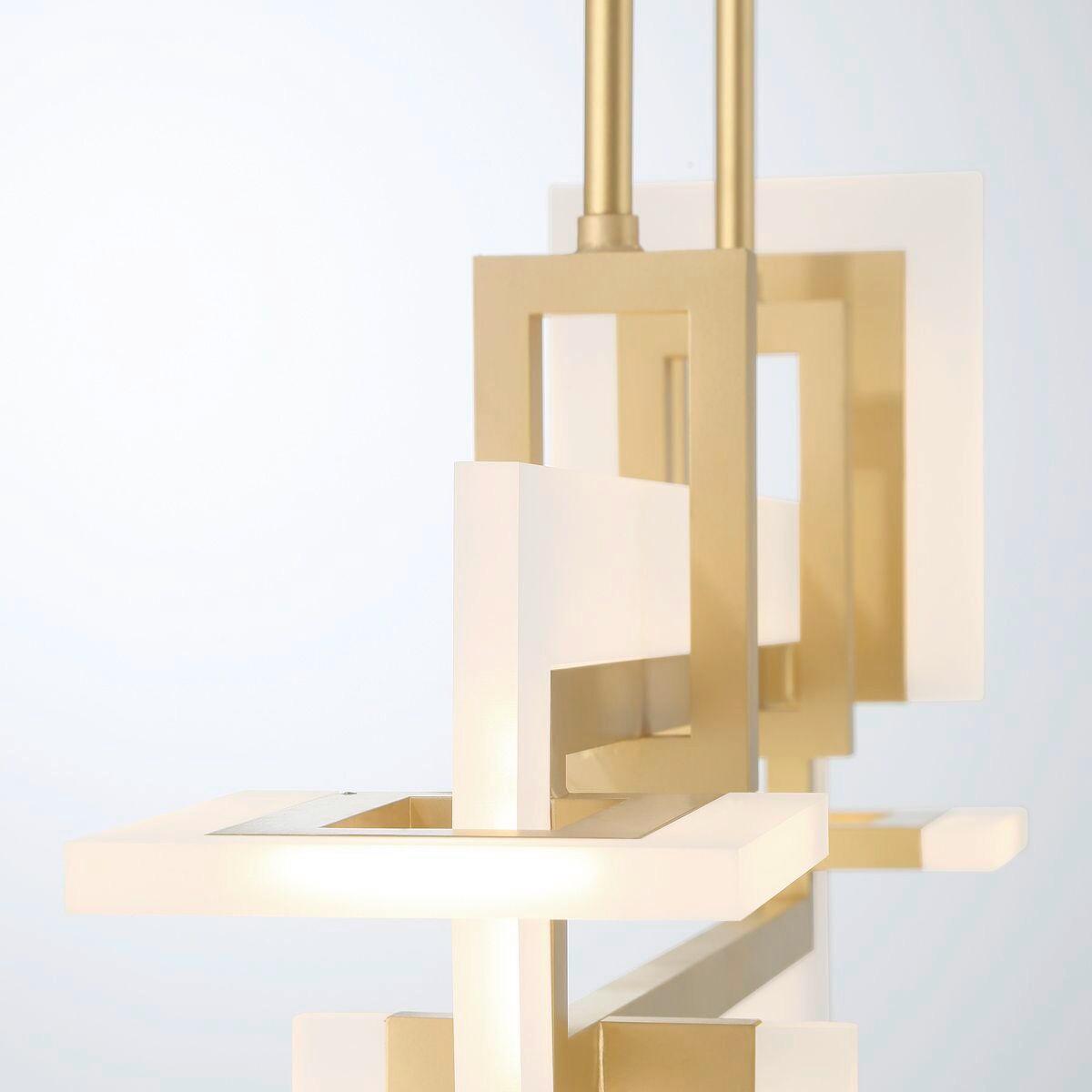 Led Függőlámpa Qn-Inizio-Lp-S-Bg - aranyszínű, Design, műanyag/fém (47,5/84/14cm) - Elstead Lighting