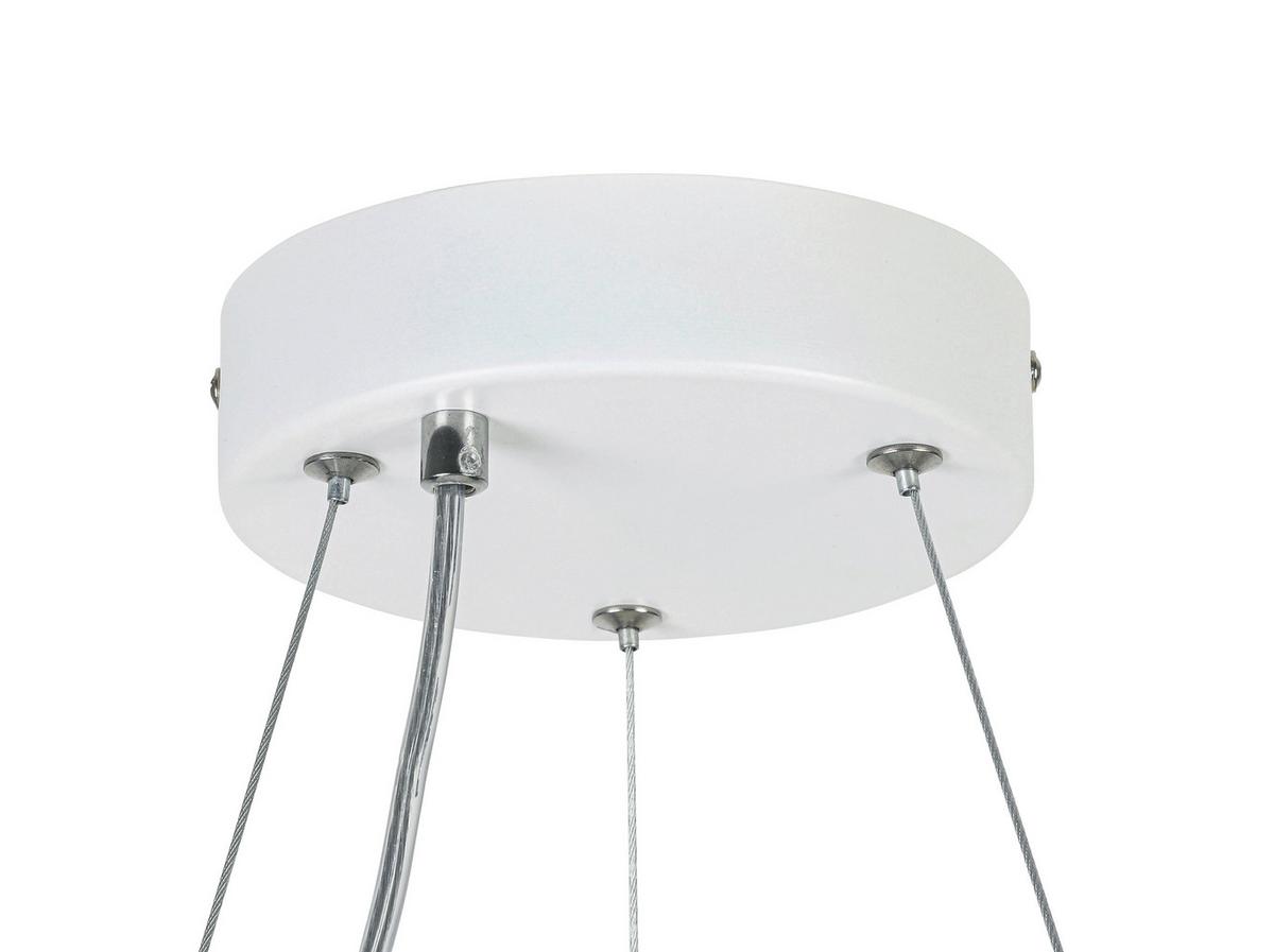 Lampă suspendată cu LED Sandl - alb/culoare crom, Modern, plastic/metal (60/120cm) - Mömax