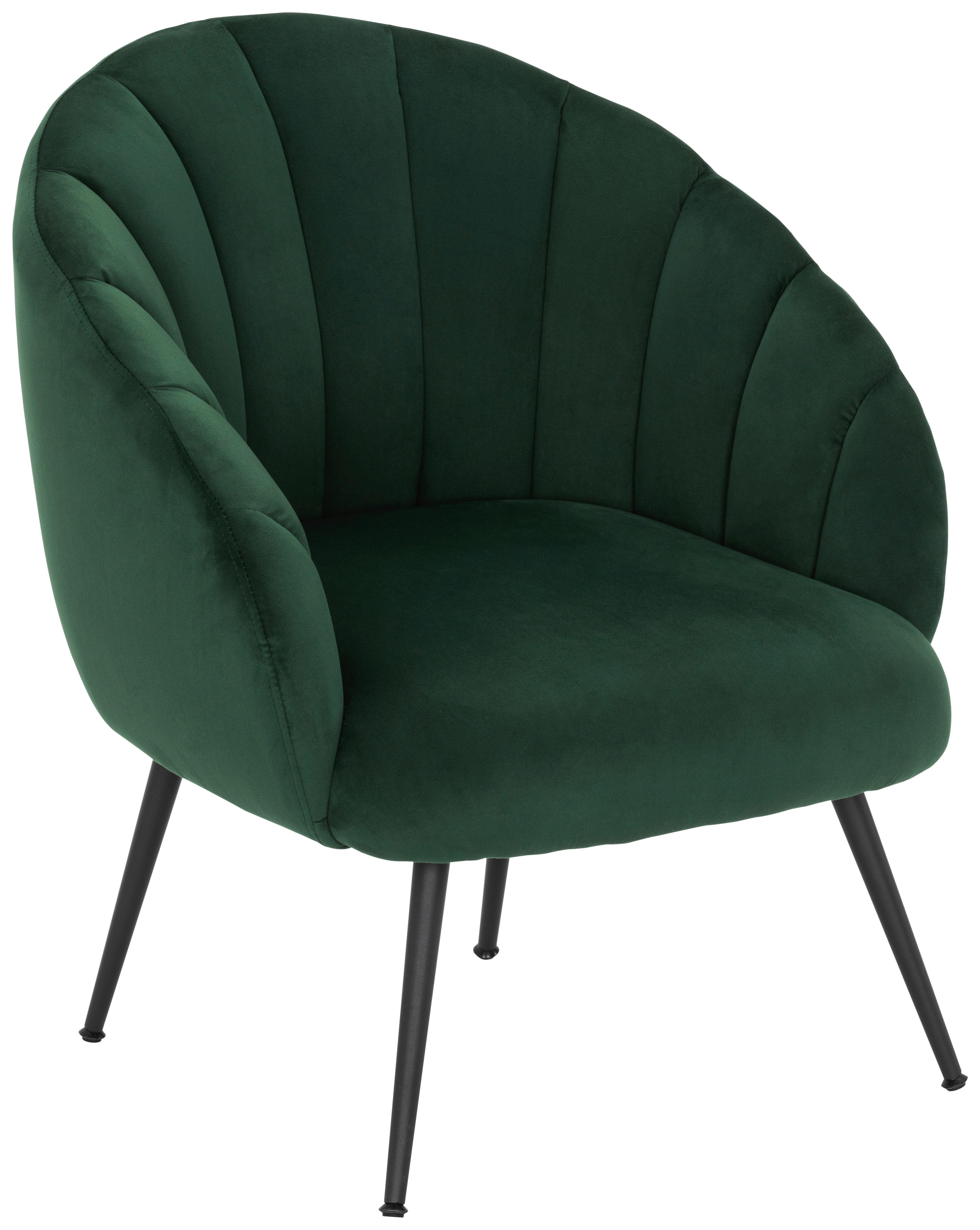 FOTEL KOKTAJLOWY KIRA - zielony/niebieski, Modern, metal/tkanina (67/80/78cm) - Livetastic