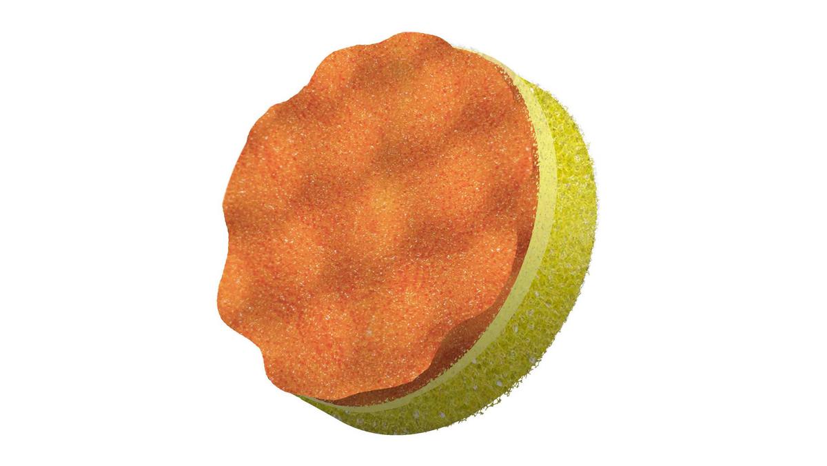 Szivacs Vileda Punch Orange - többszínű, Basics, műanyag (10.2/15/3.2cm) - Vileda