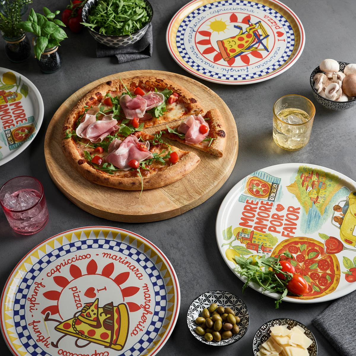 Pizzateller Italy Multicolor - Multicolor, KONVENTIONELL, Keramik (30/2,15cm) - Mömax