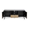 TV-BÄNK MADRID -EXKLUSIV- - svart/naturfärgad, Modern, metall/trämaterial (143/60/40cm) - Mömax