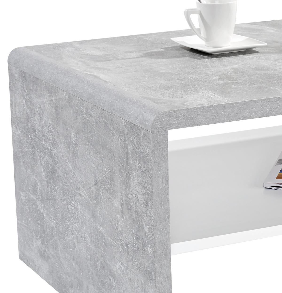 Stolić Cala Luna - bijela/siva, Moderno, drvni materijal (100/40/59cm) - Modern Living