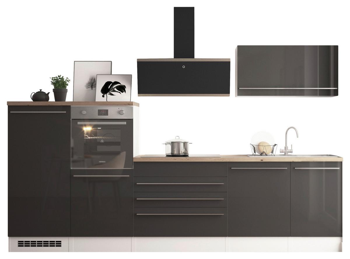 Kuhinjski Blok Z Aparati Gabriel, 320cm - barve nerjavečega jekla/siva, Design, umetna masa/leseni material (320cm) - Respekta