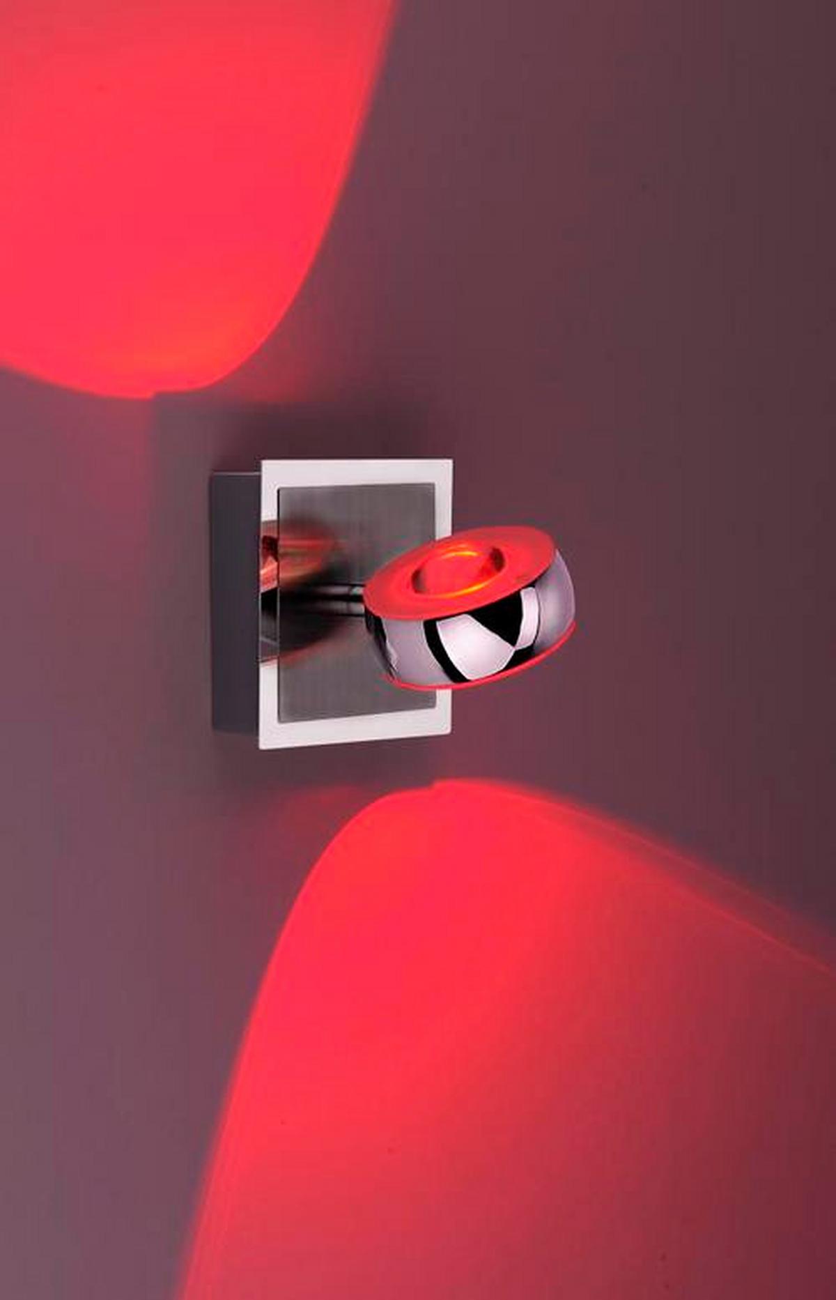 LED-Wandleuchte Opti max. 3Watt - Silberfarben, Kunststoff/Metall (12/12/14cm)