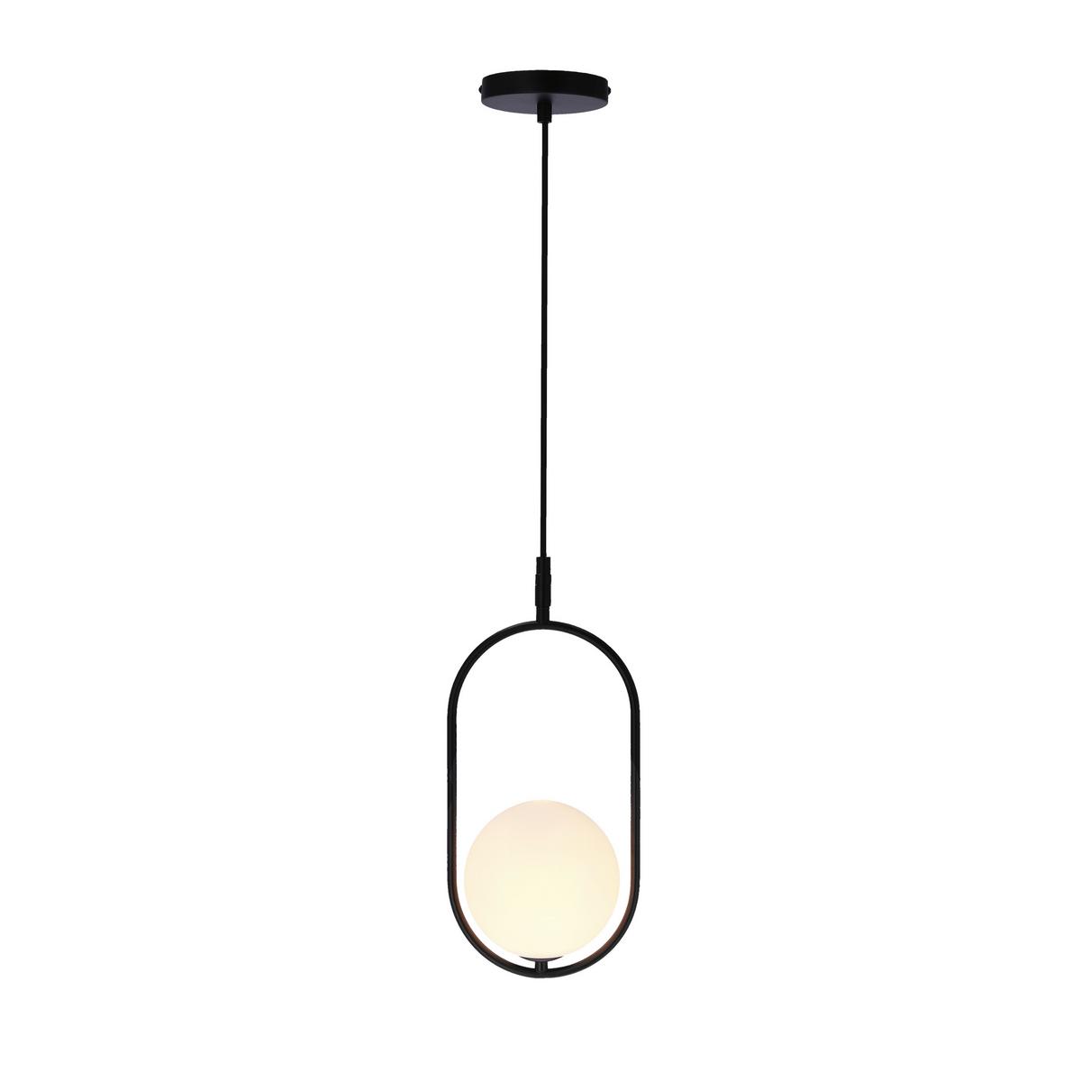 Viseća Svjetiljka Cordel - bijela/crna, Design, metal (18.5/15/120cm)