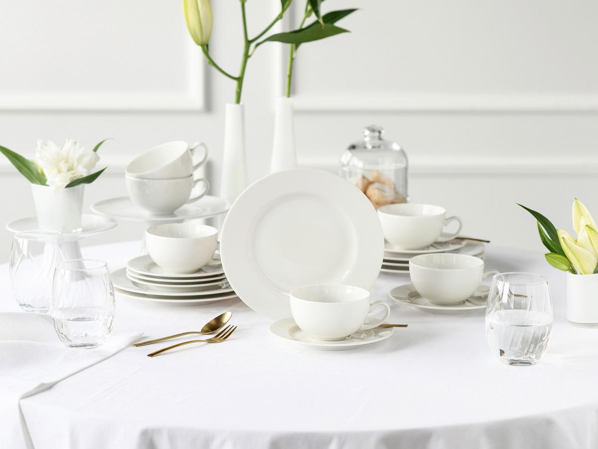 Kavni Servis Venice Creme, 18-Delni - krem barve, Basics, keramika - Creatable