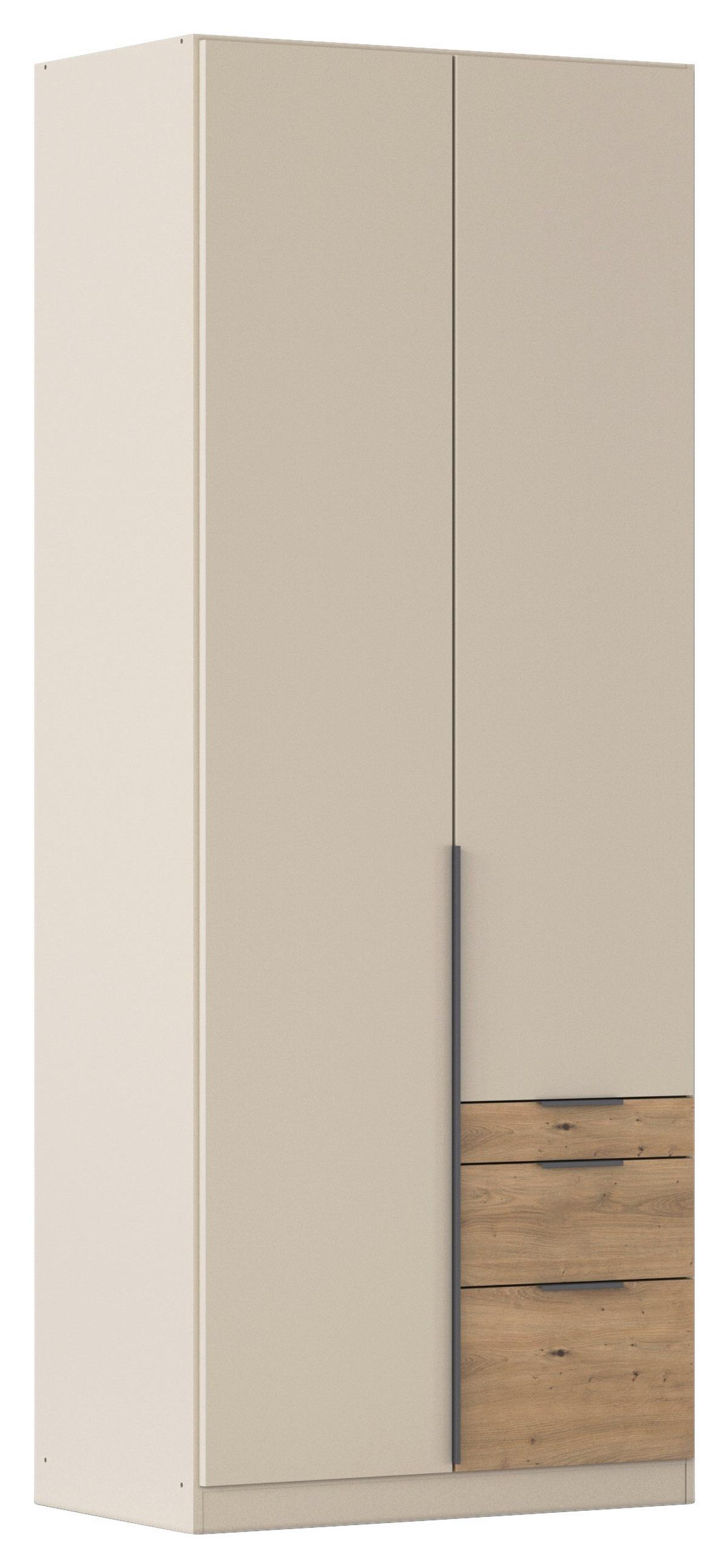 DULAP USI ROTATIVE ALABAMA - culoare lemn stejar/stejar Artisan, Trend, material pe bază de lemn (91/229/54cm) - Modern Living