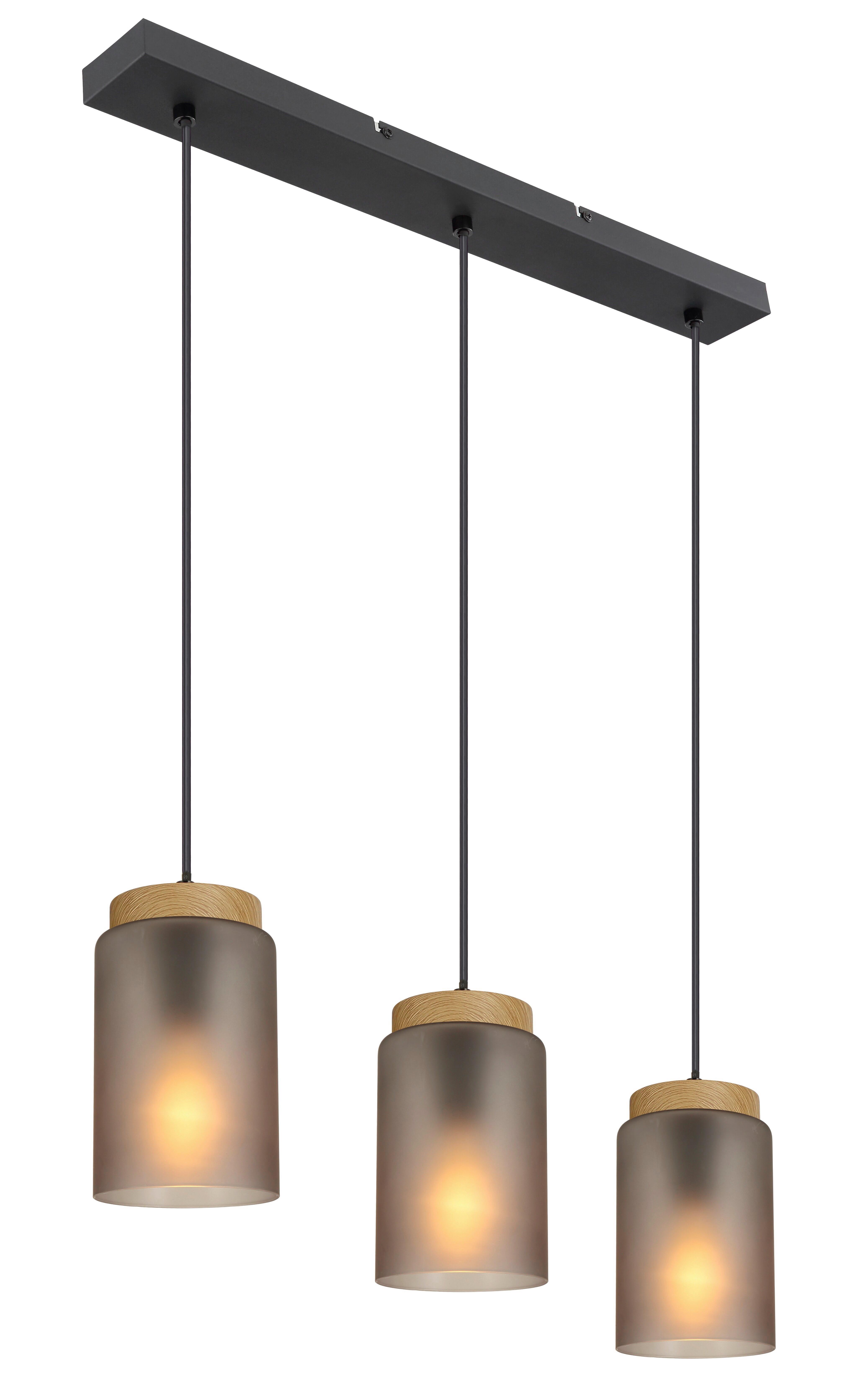 LAMPA WISZĄCA MAJA - czarny/szary, Trend, metal/szkło (67/12/120cm) - Novel