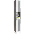 Hochschrank Weiß/Anthrazit - Chromfarben/Anthrazit, MODERN, Glas/Holzwerkstoff (33/196/31cm) - Mömax modern living