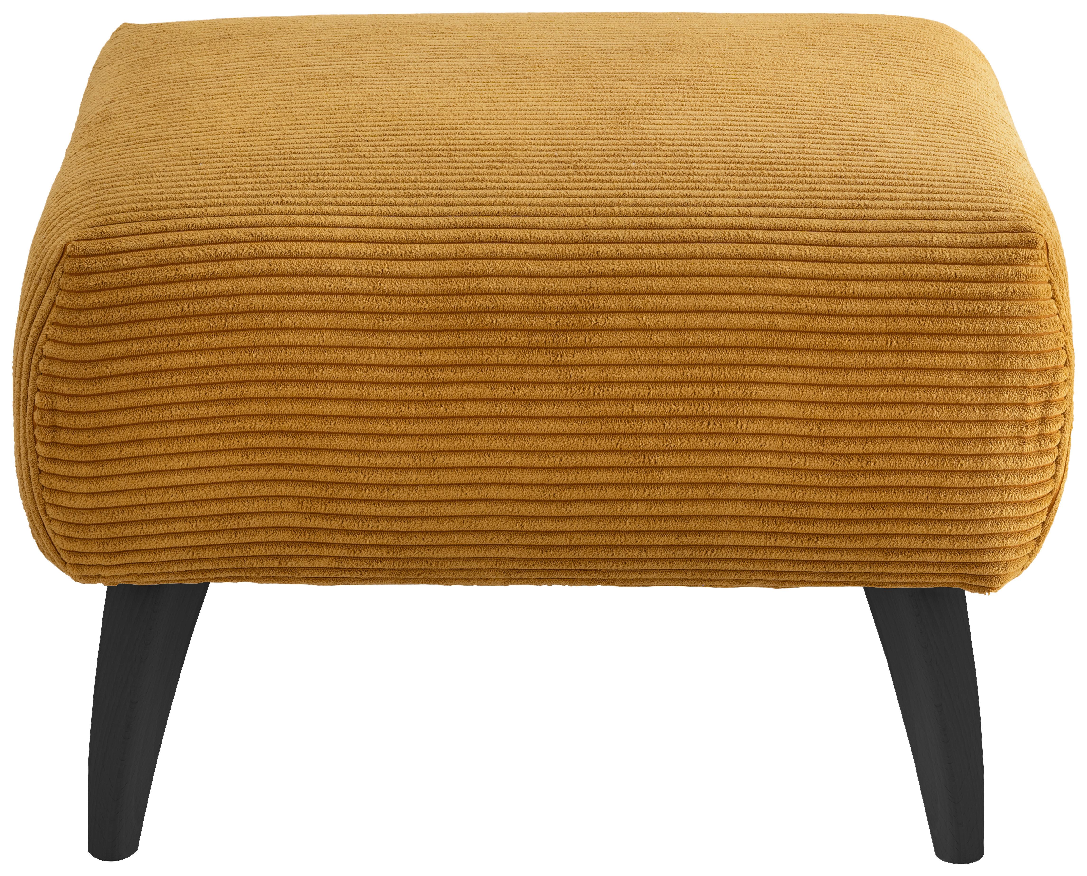Hocker Colori Goldfarben Cord - Goldfarben/Schwarz, MODERN, Holz/Textil (66/44/66cm) - MID.YOU