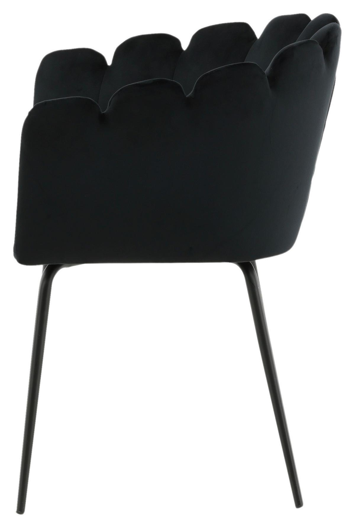 STUHL LIMHAMN - Schwarz, Design, Textil/Metall (61/76.56/54cm) - Livetastic