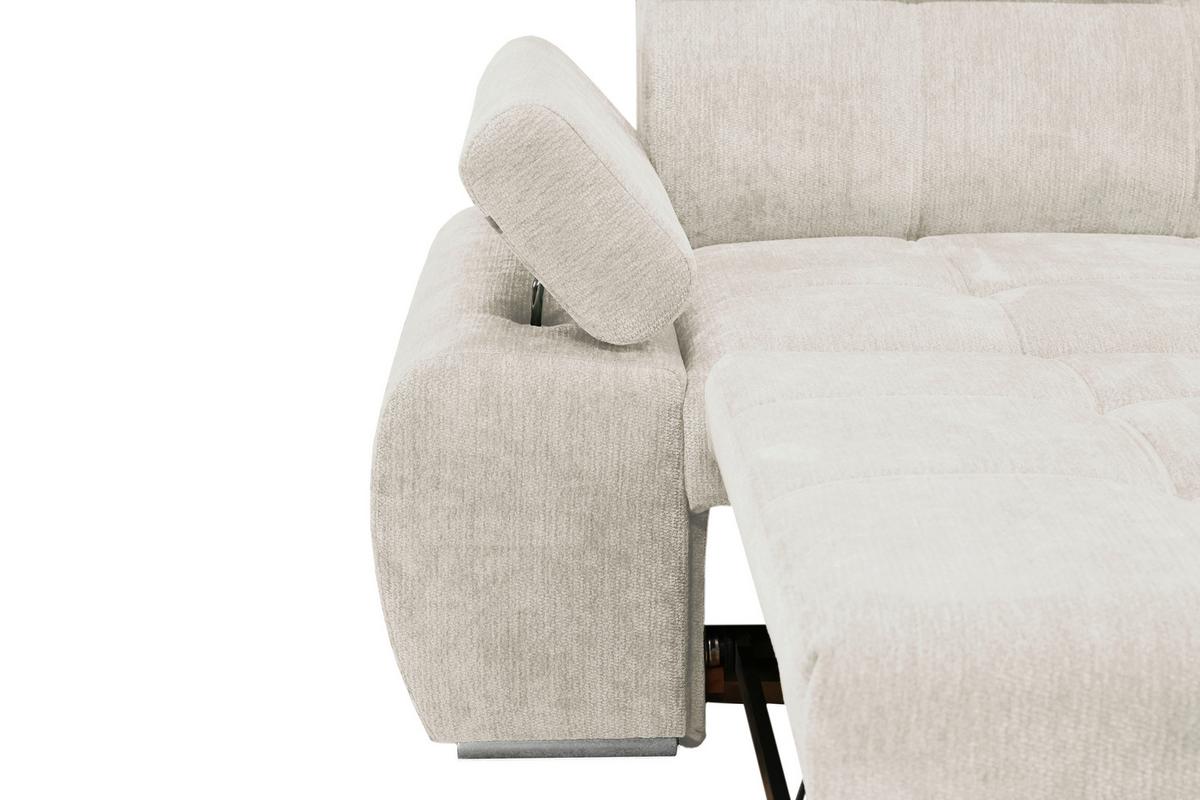Kutna Garnitura Vegas - srebrne boje/bež, Design, drvo/tekstil (294/173cm) - Modern Living