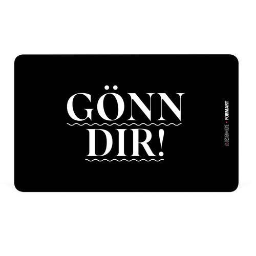 Schneidebrett Gönn dir aus Kunststoff in Schwarz/Weiss - Weiss/Schwarz, Modern, Kunststoff (23,3/14,3/0,2cm)