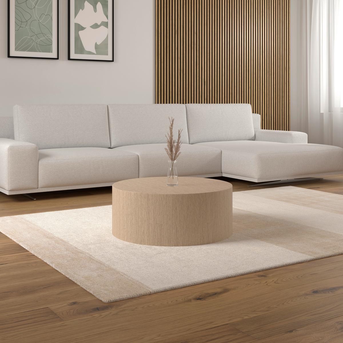 Couchtisch Lucy Eichefarben MDF rund - Eichefarben, MODERN, Holz/Holzwerkstoff (78/31/78cm) - Bessagi Home