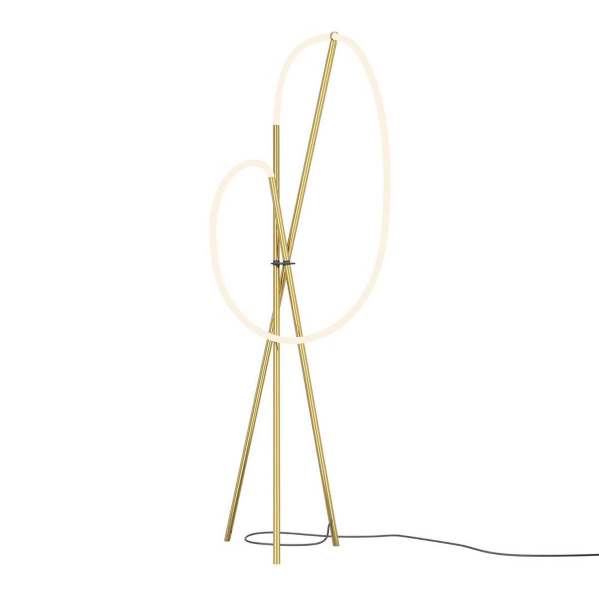 Stoječa Led-svetilka Crochet - bela/barve medenine, Design, kovina/umetna masa (45/162cm) - MAYTONI