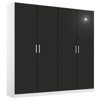 Ormar S Klasičnim Vratima Berlin - bijela/siva, Moderno, drvni materijal/plastika (181/210/54cm) - Modern Living