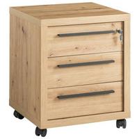 Rollcontainer in Eiche Artisan - Anthrazit/Eiche Artisan, MODERN, Holzwerkstoff/Kunststoff (54/63/45cm) - Mömax