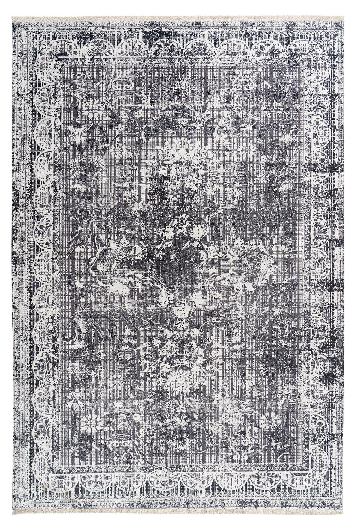 Flachwebeteppich My Valencia Grau ca. 200x290cm - Grau, Design, Textil (200/290cm) - Obsession