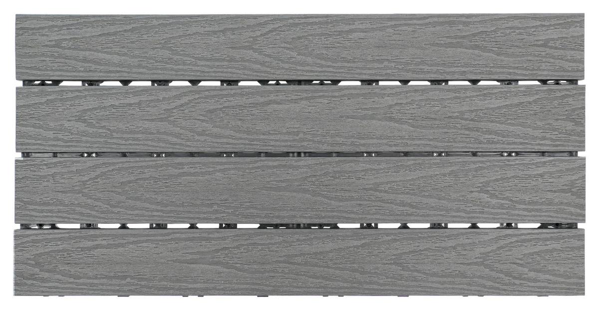 PŁYTKA TARASOWA PREMIUM 6-CZĘŚCIOWY - szary, Konventionell, materiał drewnopochodny (30/60/2,1cm) - Ambia Garden