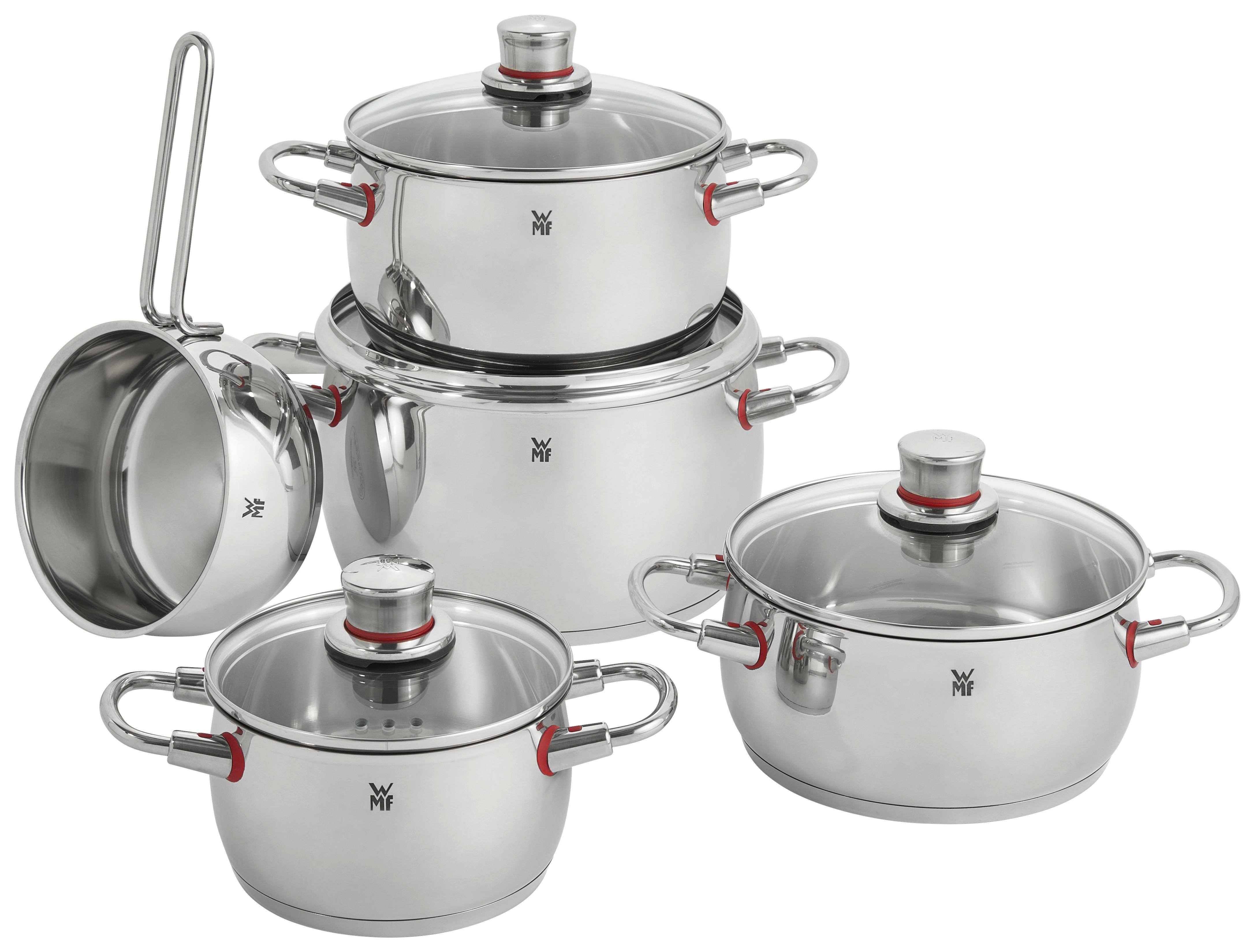 Kochtopfset WMF Quality One Edelstahl, 5-tlg. - Edelstahlfarben, KONVENTIONELL, Metall - WMF
