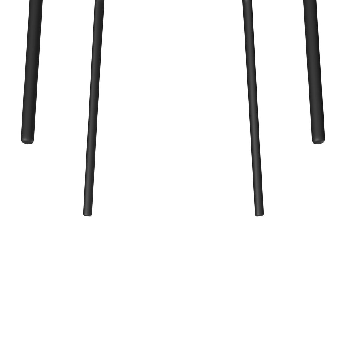 Stuhl Noemie Hellgrau Chenille Gepolstert - Dunkelgrau/Schwarz, MODERN, Holz/Textil (49/81/54cm) - Bessagi Home