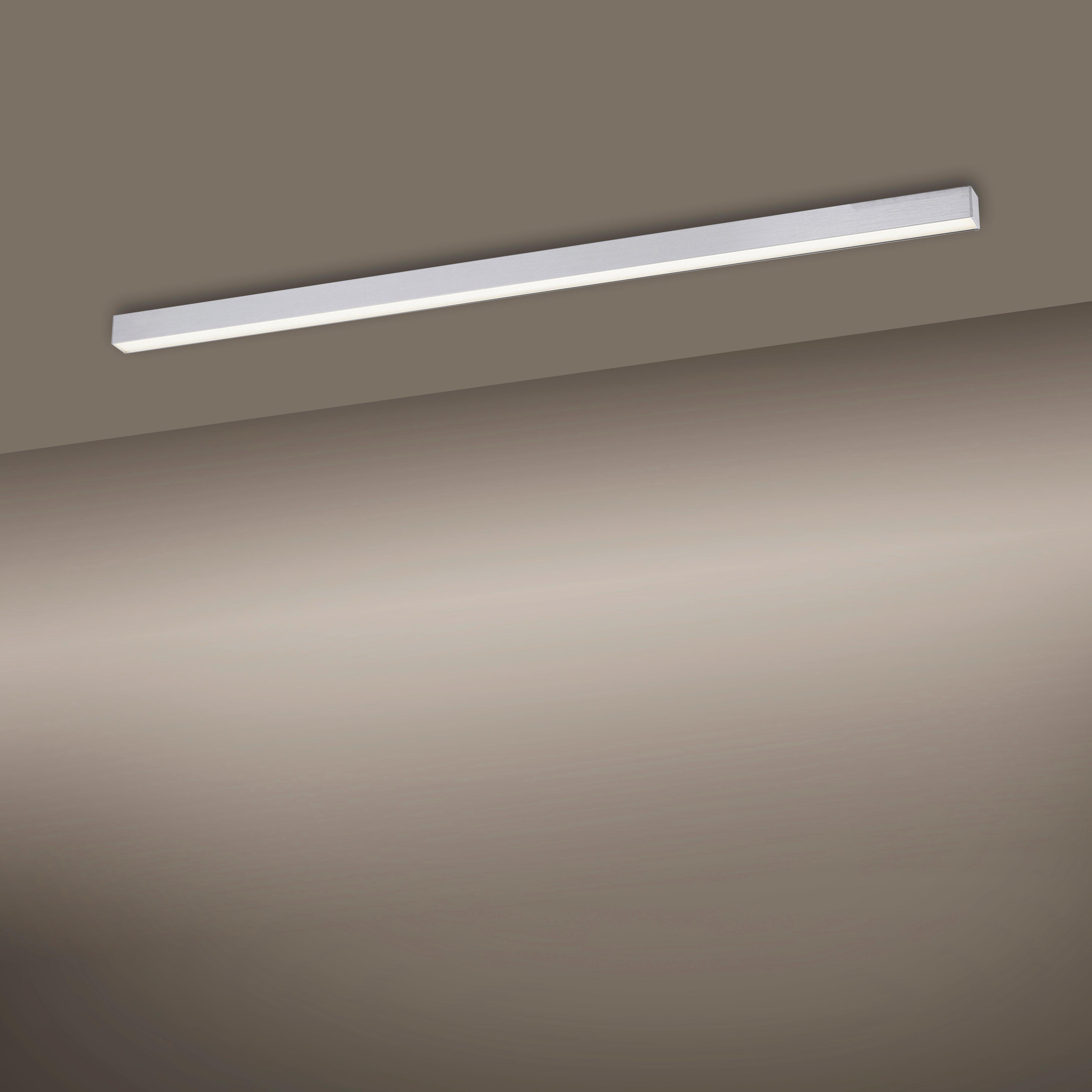 LAMPA SUFITOWA LED 6021-95 PURE-LINES - kolor aluminiowy, Design, tworzywo sztuczne/metal (110/3,8/3,9cm) - Neuhaus PURE