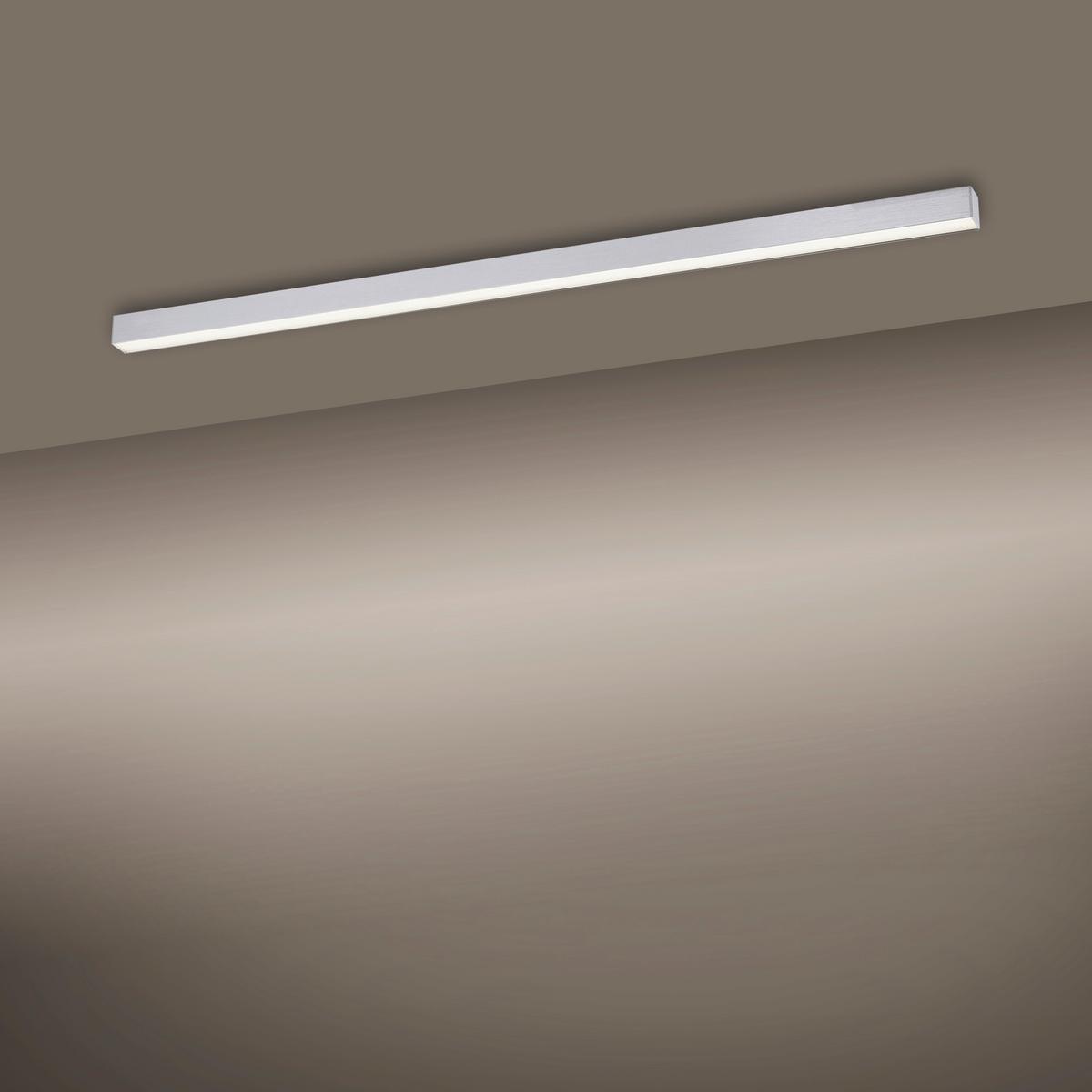 LAMPA SUFITOWA LED 6021-95 PURE-LINES - kolor aluminiowy, Design, tworzywo sztuczne/metal (110/3,8/3,9cm) - Neuhaus PURE