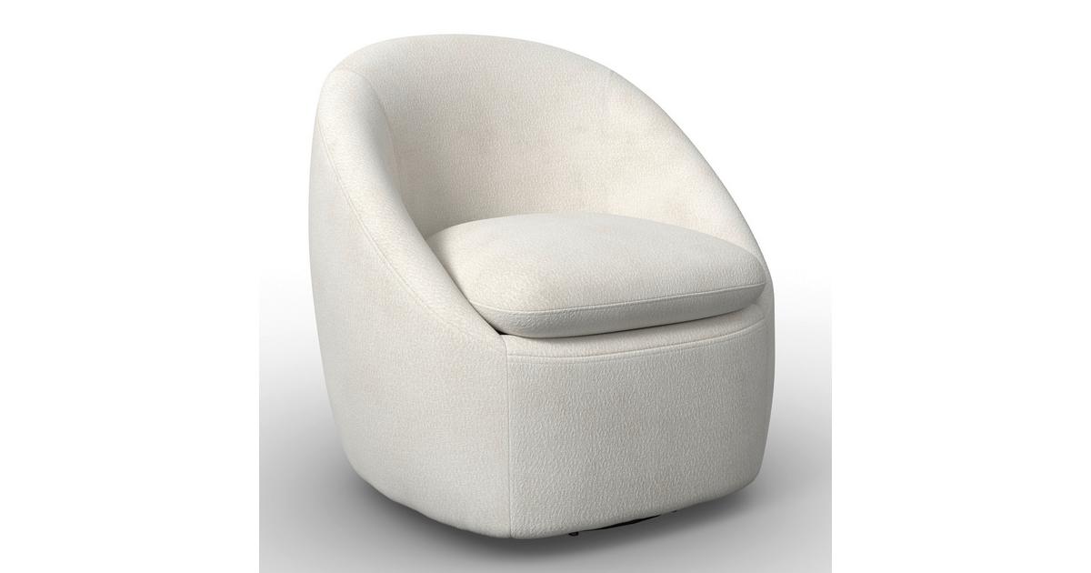 Sessel Dora Weiß Chenille drehbar online kaufen mömax