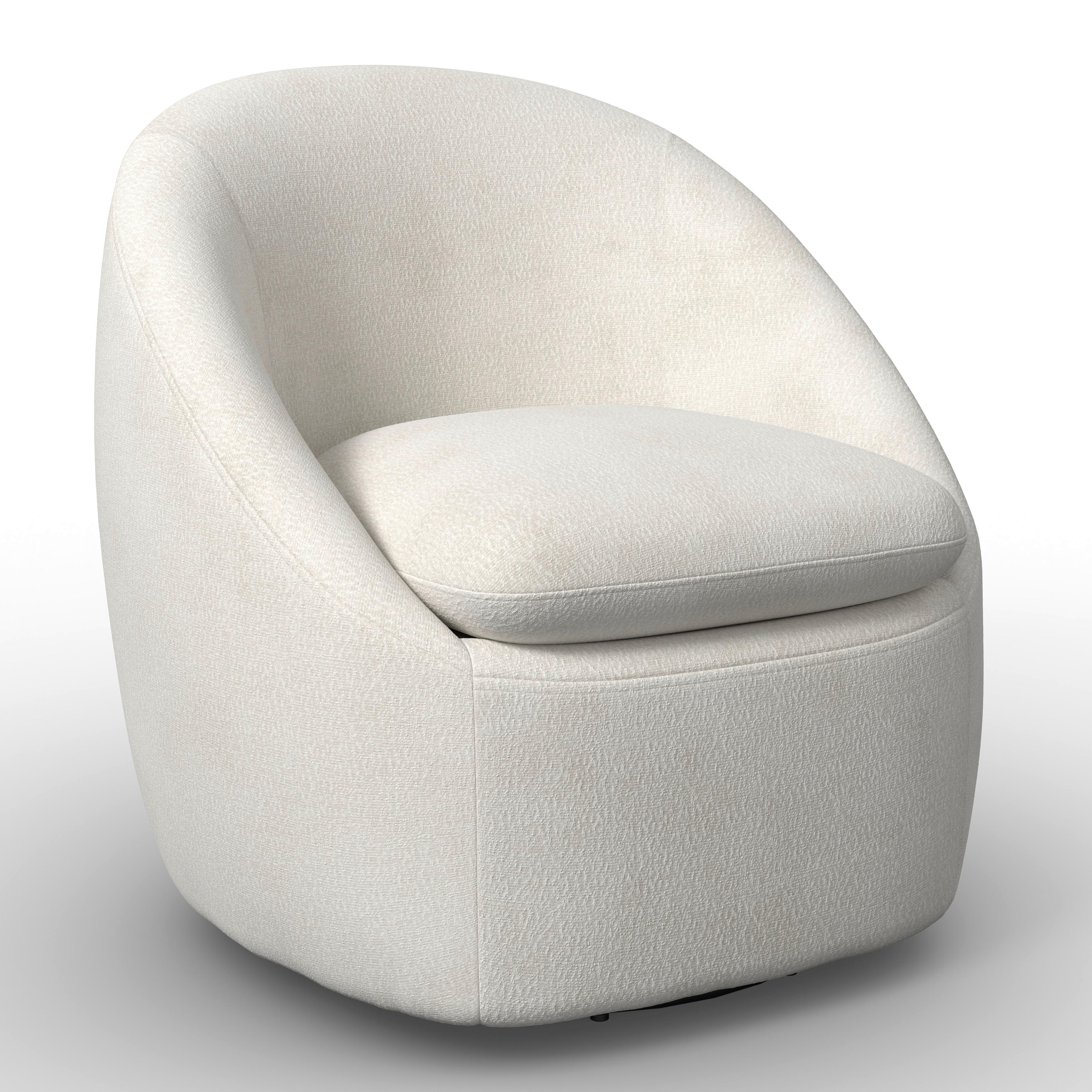FÅTÖLJ DORA - vit/svart, Modern, metall/trä (77/74/73cm) - Bessagi Home