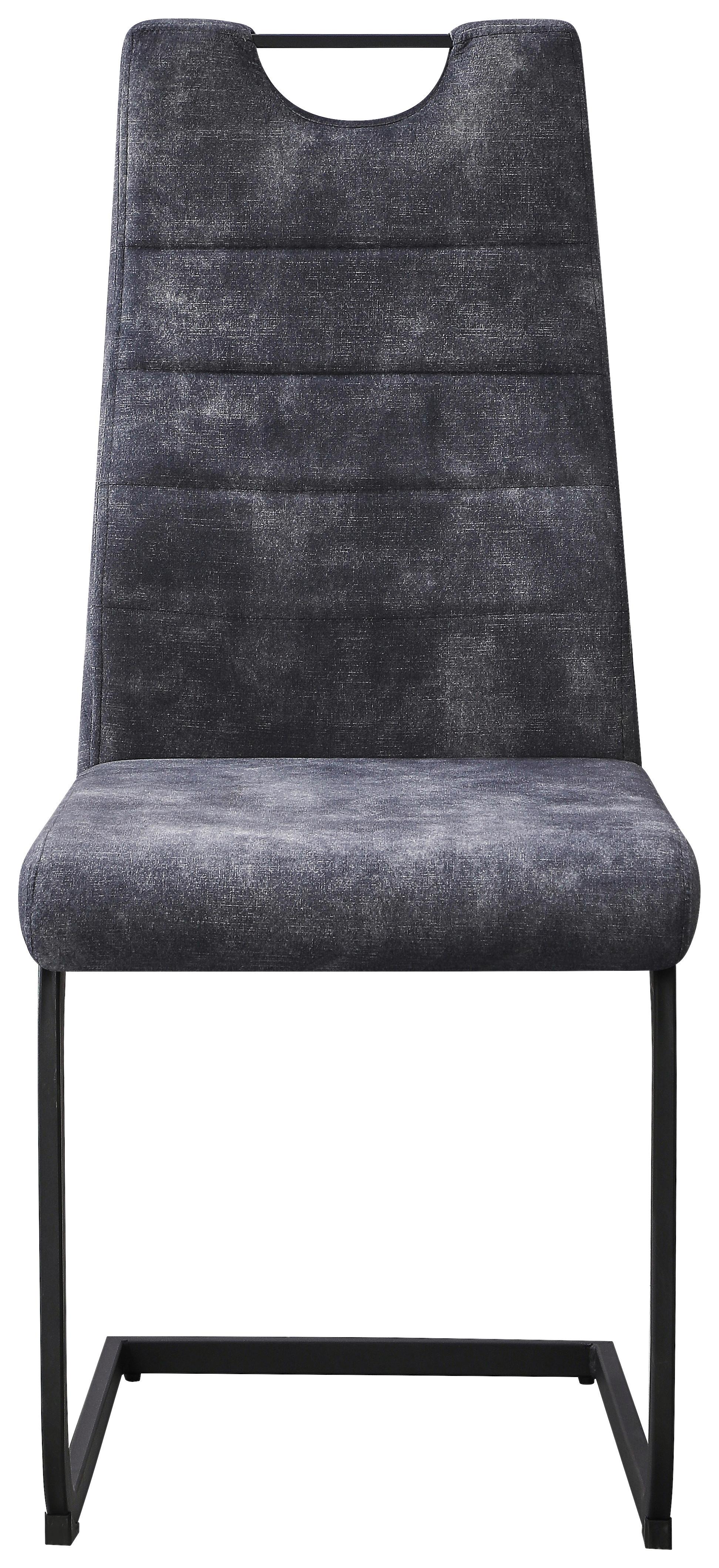 Nihajni Stol Melbourne, Siva - siva/črna, Moderno, kovina/tekstil (44/101/58cm)