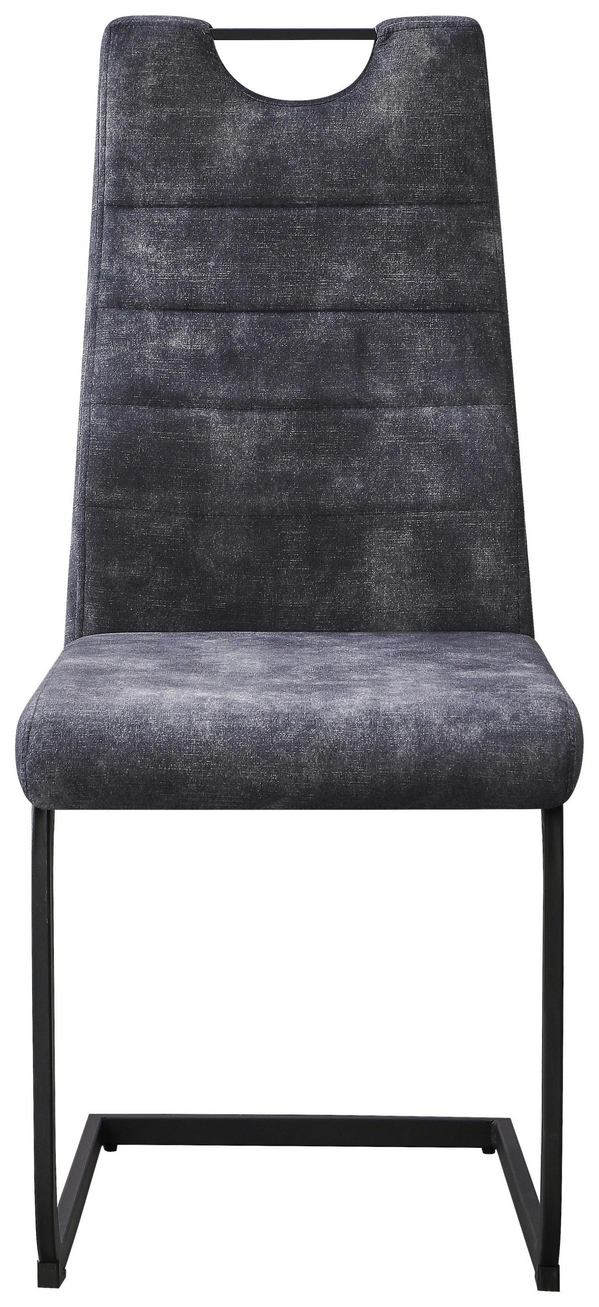 Nihajni Stol Melbourne, Siva - siva/črna, Moderno, kovina/tekstil (44/101/58cm)