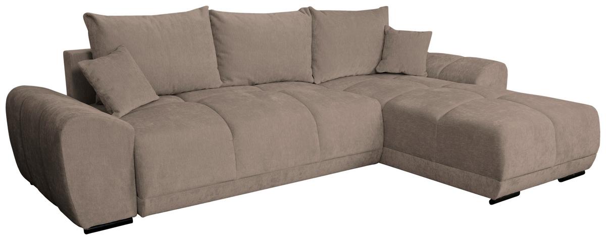 Kutna Garnitura Bonn - crna/taupe, Moderno, tekstil/plastika (296/182cm)