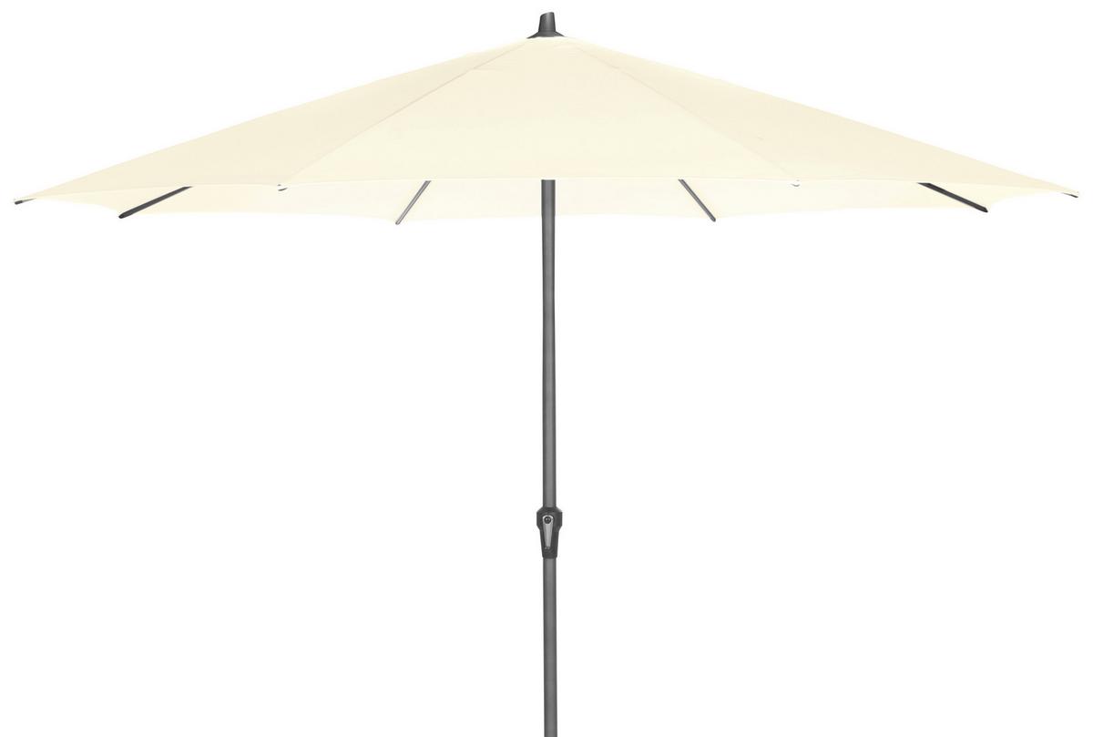 Sonnenschirm Ø 350 cm Anthrazit/Beige - Anthrazit/Beige, KONVENTIONELL, Textil/Metall (350/350cm) - Siena Garden