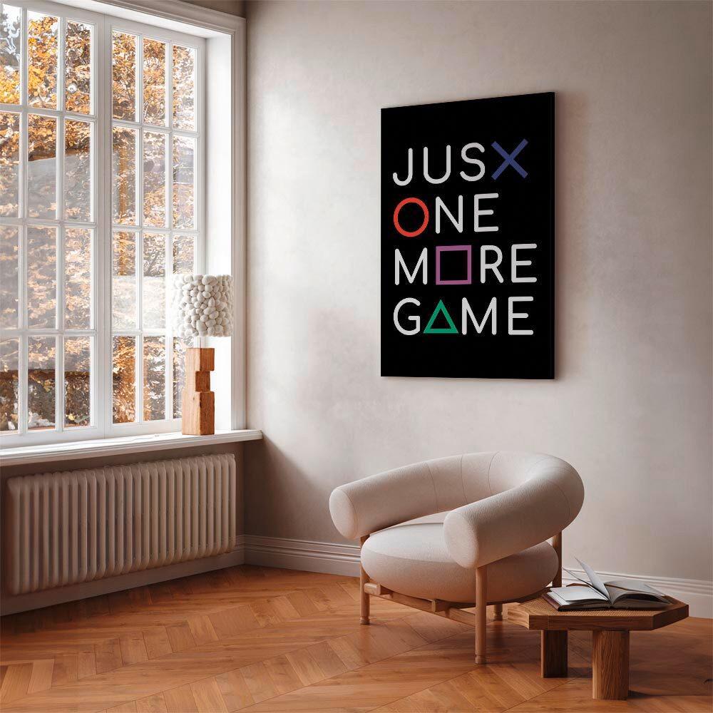 Slika Na Platnu Just One More Game - črna, Basics, tekstil/leseni material (40/60/1,2cm) - artgeist