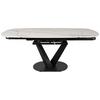 UTDRAGBART BORD NICOLAS - vit/svart, Modern, metall/sten (120-180/90/75-77cm) - Mömax