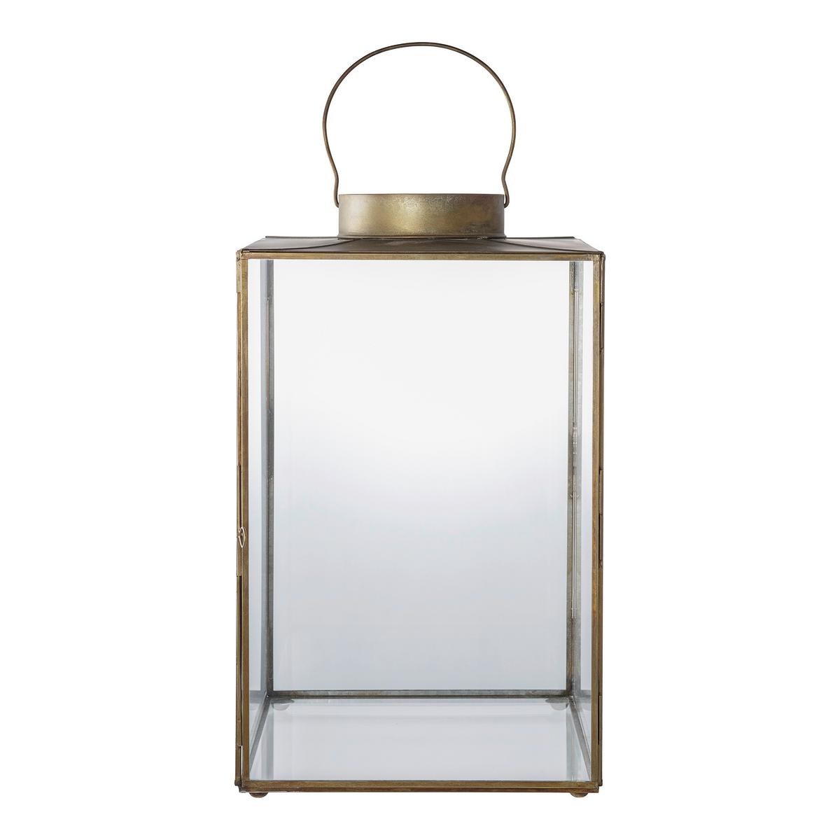 Laterne Mohali Lantern Orange - Orange, Design, Glas/Metall (24.5/42/24.5cm)