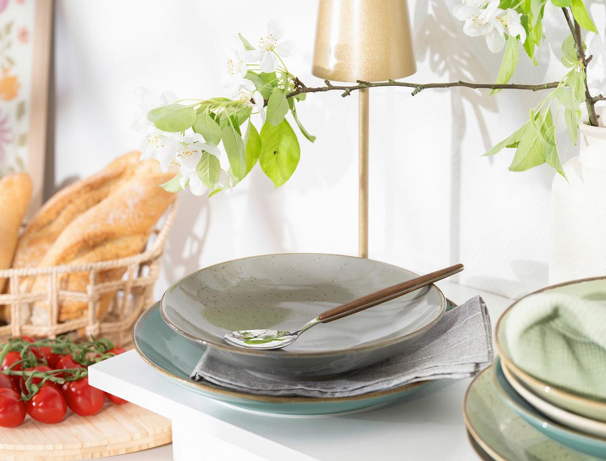 Kombiservice 20963, 12-teilig - Multicolor/Grün, Basics, Keramik - Creatable