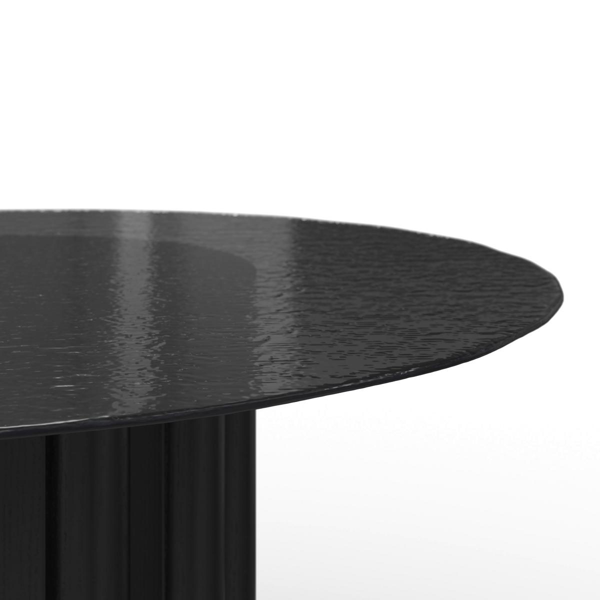 Jedilna Miza Zelia, Črna, Ø 120cm - črna, Moderno, steklo/leseni material (120/75/120cm) - Bessagi Home