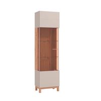Vitrine Essex Ksm Kaschmir/Eiche Artisan - Kaschmir/Eiche Artisan, MODERN, Glas/Holzwerkstoff (51/191/35cm) - P & B