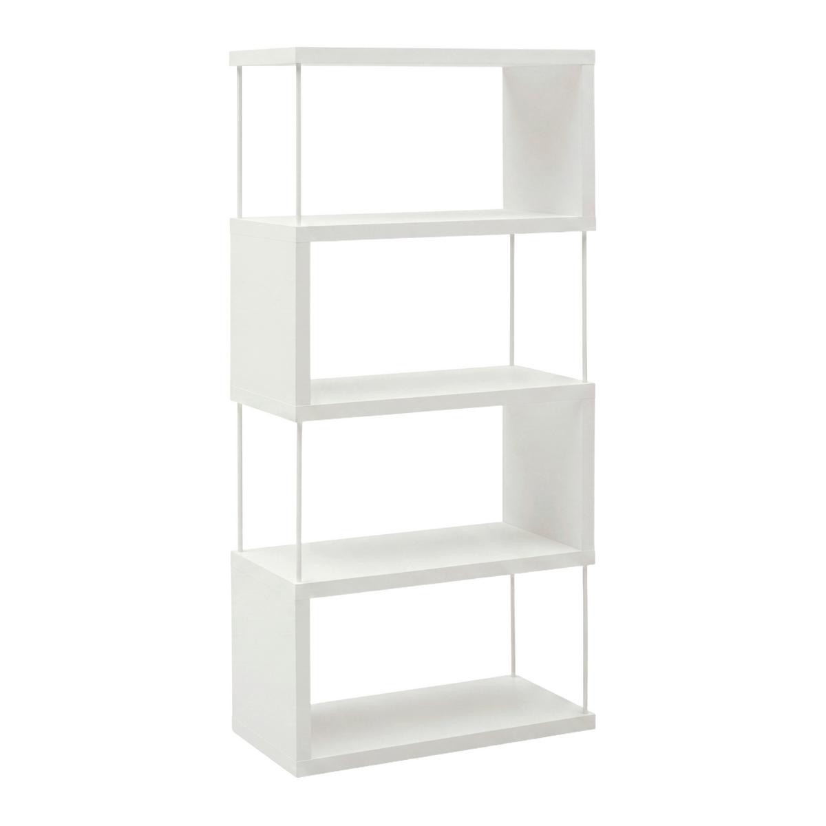 Polica Pinnar - bijela, Moderno, drvni materijal/metal (66/136,5/33cm) - Modern Living