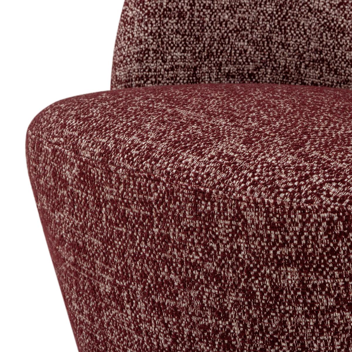Cocktailsessel Serra Bordeaux - Bordeaux/Schwarz, Design, Kunststoff/Textil (70/68/77cm) - Livetastic