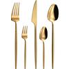 Besteckset Elegance, 20-teilig - Goldfarben, KONVENTIONELL, Metall - Mömax