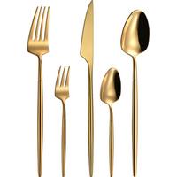 Besteckset Elegance, 20-teilig - Goldfarben, KONVENTIONELL, Metall - Mömax