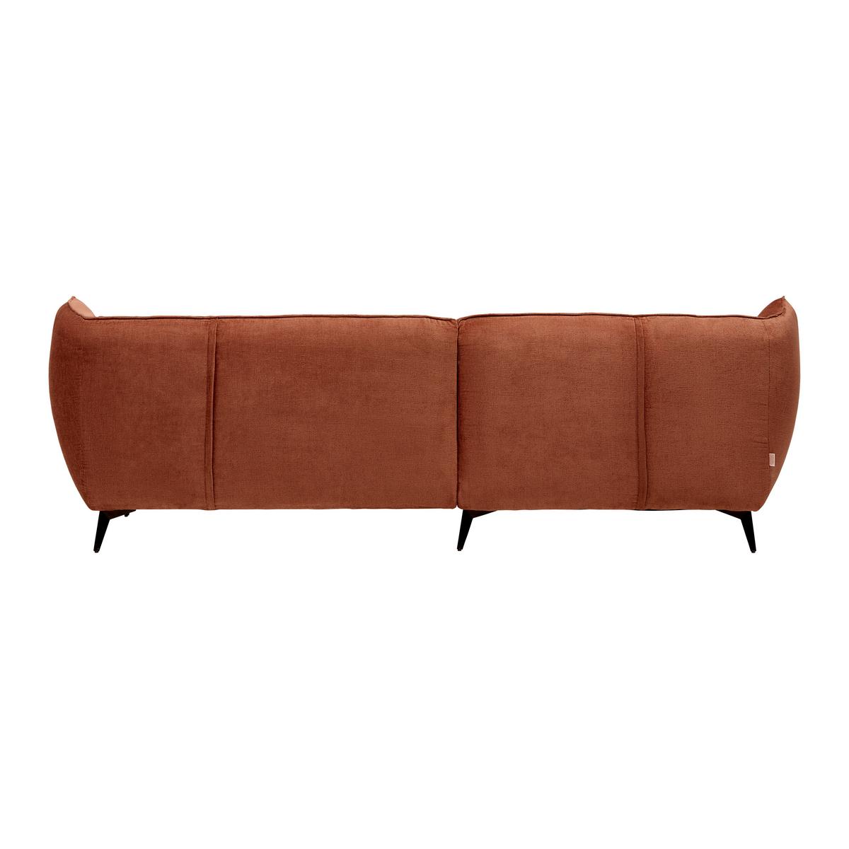 Wohnlandschaft Bogoni Rostfarben - Rostfarben/Schwarz, MODERN, Textil/Metall (278/84/168cm) - Mömax