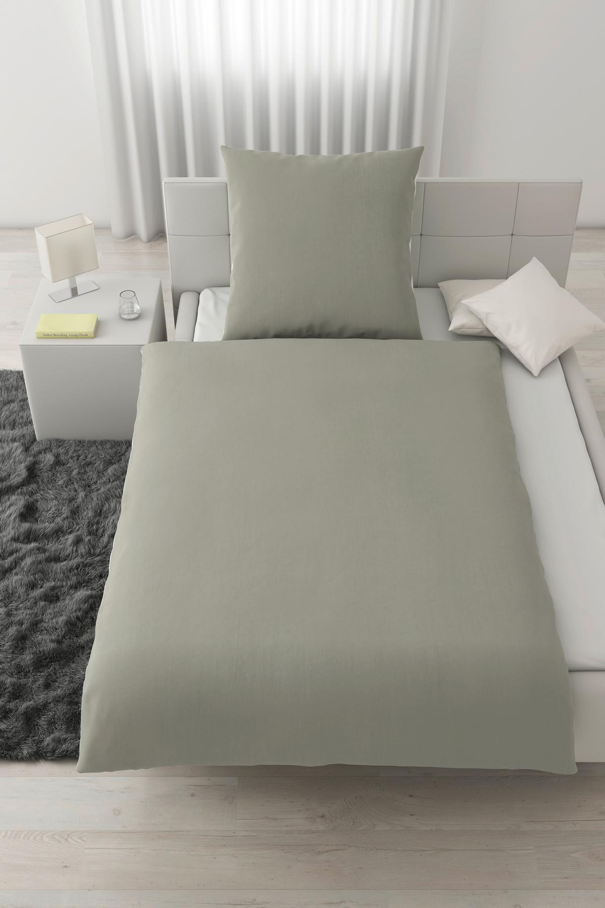 Bettwäsche Annika in Grün ca. 135x200cm - Hellgrün/Grün, Textil (135/200cm) - Modern Living