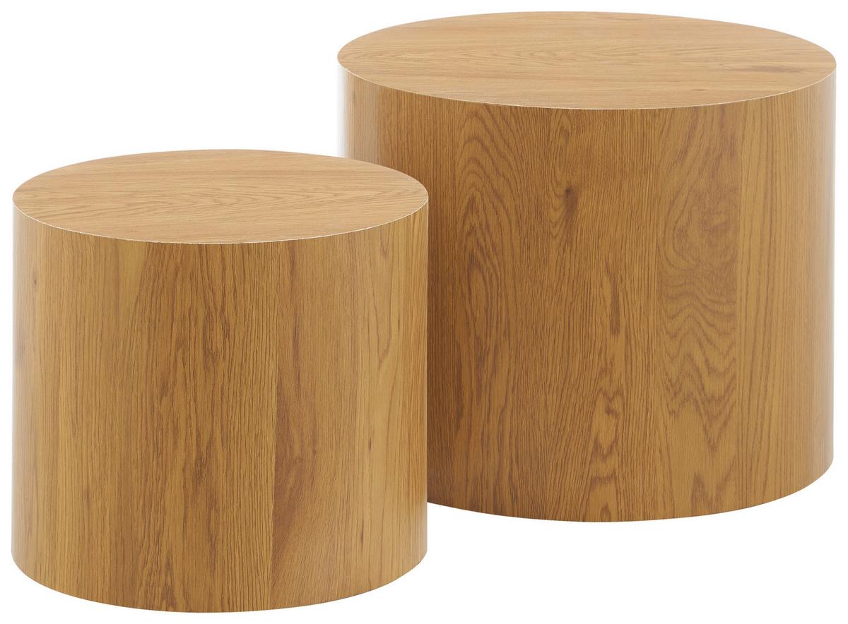 Măsuță de cafea MAYO - culoare natur, Design, material pe bază de lemn (48/38/38/32/48/38cm) - Modern Living