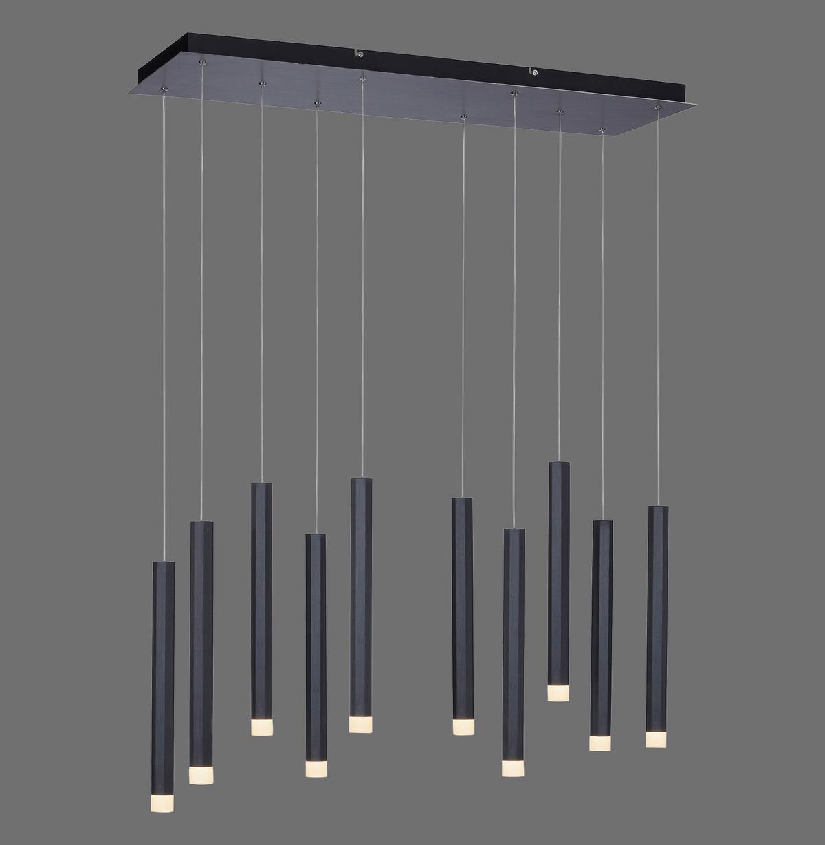 LED-Hängeleuchte Bruno max. 52 Watt - Schwarz, Design, Kunststoff/Metall (89/30/120cm)