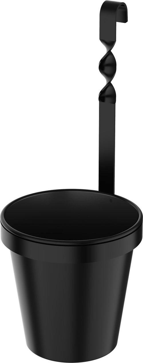 Ghiveci pentru plante aromate Chester - negru, metal (12/28,6cm) - Premium Living